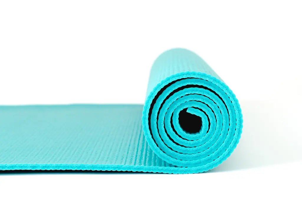 Eine eingerollte Gymnastikmatte